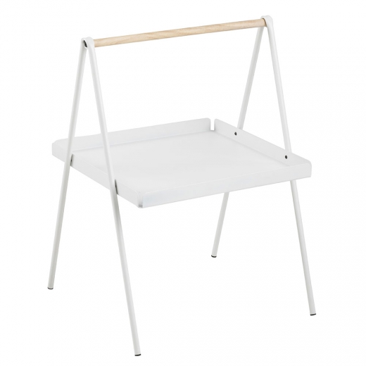 Odkladací stolík Lopes obdĺžnik, 50 cm, biela - 1