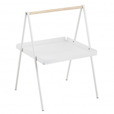 Odkladací stolík Lopes obdĺžnik, 50 cm, biela - 1