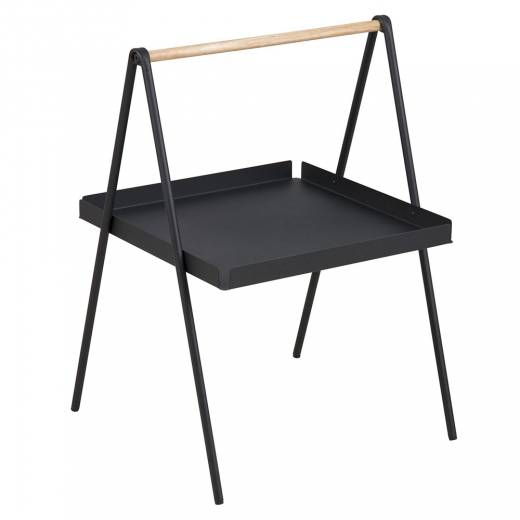 Odkladací stolík Lopes obdĺžnik, 50 cm, čierna - 1