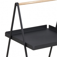 Odkladací stolík Lopes obdĺžnik, 50 cm, čierna - 4