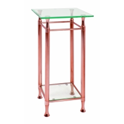 Odkladací stolík Maddux, 72 cm, číra/medená