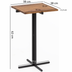 Odkladací stolík Melani, 62 cm, masív Sheesham - 3