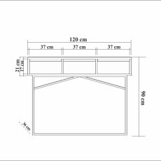 Odkladací stolík Mia, 90 cm, orech - 6