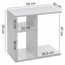 Odkladací stolík Milo, 50 cm, biela - 4