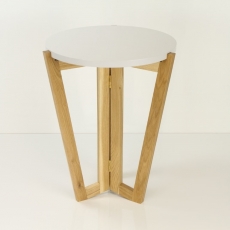 Odkladací stolík Mollen, 45 cm, dub/biela - 2