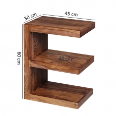 Odkladací stolík Mumbai E-cube, 60 cm, masív Sheesham - 3