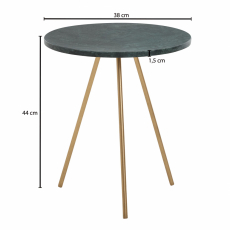 Odkladací stolík Norbe, 38 cm, zelená - 4