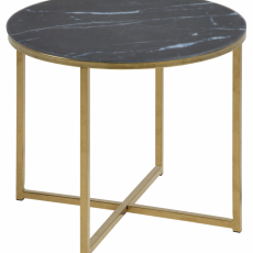 Odkladací stolík okrúhly Alisma, 50 cm, čierna - 1
