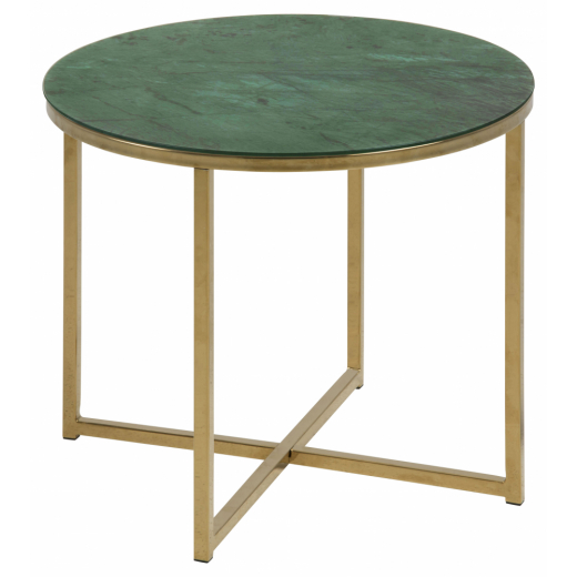 Odkladací stolík okrúhly Alisma, 50 cm, zelená - 1