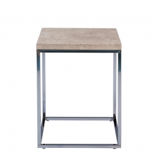 Odkladací stolík Olaf, 40 cm, betón/chróm - 2