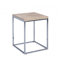 Odkladací stolík Olaf, 40 cm, betón/chróm - 4