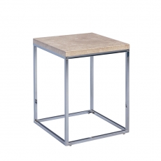 Odkladací stolík Olaf, 40 cm, betón/chróm - 4