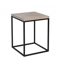 Odkladací stolík Olaf, 40 cm, betón/čierna - 3