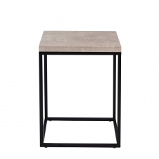 Odkladací stolík Olaf, 40 cm, betón/čierna - 4