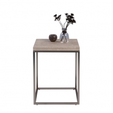 Odkladací stolík Olaf, 40 cm, betón/nerez - 3