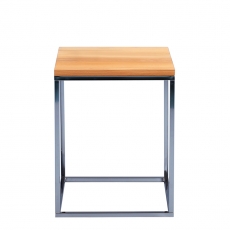 Odkladací stolík Olaf, 40 cm, buk/chróm - 3