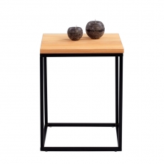 Odkladací stolík Olaf, 40 cm, buk/čierna - 2