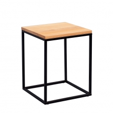 Odkladací stolík Olaf, 40 cm, buk/čierna - 4