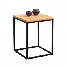 Odkladací stolík Olaf, 40 cm, buk/čierna - 1