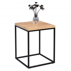 Odkladací stolík Olaf, 40 cm, dub/čierna - 1