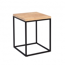 Odkladací stolík Olaf, 40 cm, dub/čierna - 4
