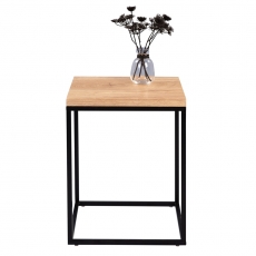 Odkladací stolík Olaf, 40 cm, dub/čierna - 2