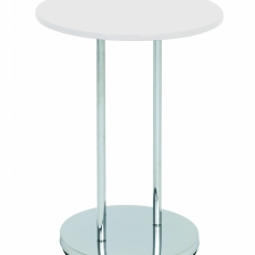 Odkladací stolík Raymond, 55 cm, biela / chróm - 1