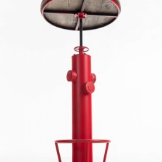 Odkladací stolík Ruhr, 60 cm, červená - 4