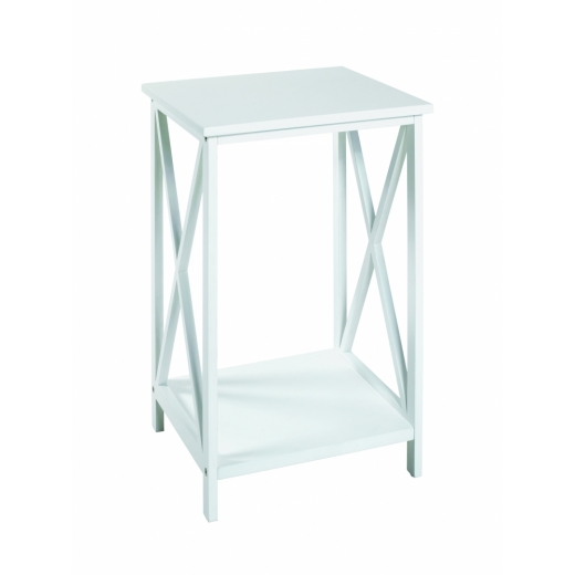 Odkladací stolík Sirina, 50 cm, biela - 1