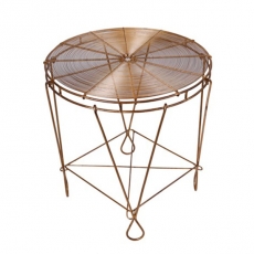Odkladací stolík so skladacou podnožou Bord, 50 cm, zlatá - 1