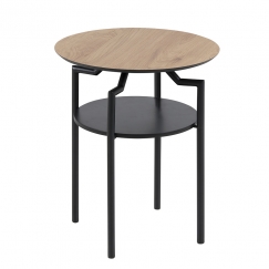 Odkladací stolík Staden, 45 cm, dub/čierna
