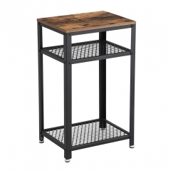 Odkladací stolík Stella, 75 cm, hnedá/čierna