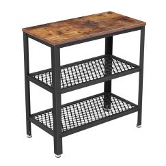 Odkladací stolík Stella II., 60 cm, hnedá/čierna