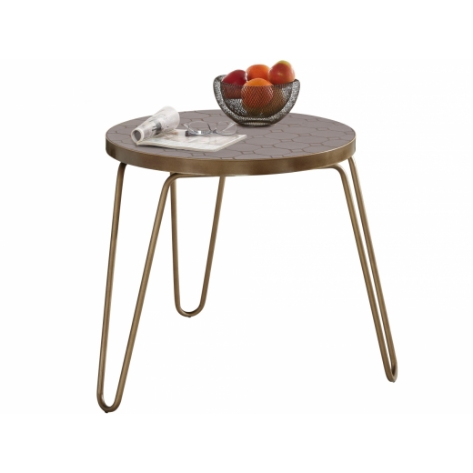 Odkladací stolík Stephanie, 50 cm, medená - 1