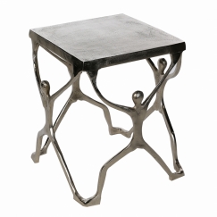 Odkladací stolík Strong, 46 cm, strieborná
