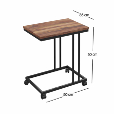 Odkladací stolík Tambo, 50 cm, čierna - 4