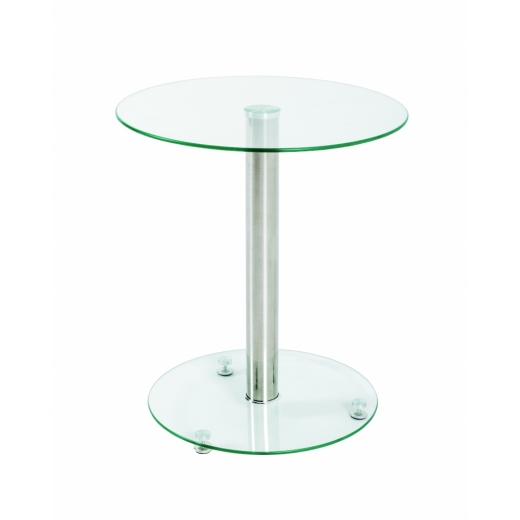 Odkladací stolík Thea, 51 cm, číre sklo - 1