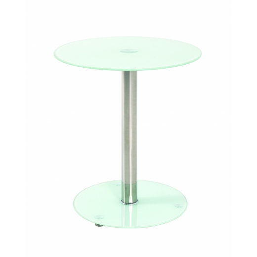 Odkladací stolík Thea, 51 cm, mliečne sklo - 1