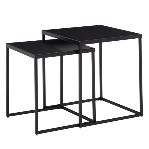 Odkladací stolík Wire (SET 2 ks), 45 cm, čierna - 1