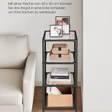 Odkladací stolík Zehra, 95 cm, čierna - 5