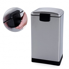 Odpadkový koš Janet, 61,5 cm, stříbrná - 7