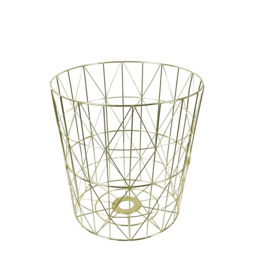 Odpadkový kôš kovový Basket, 38 cm, zlatá - 1