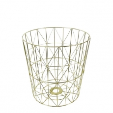 Odpadkový koš kovový Basket, 38 cm, zlatá - 1