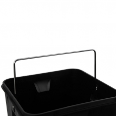 Odpadkový kôš Leon, 60 cm, čierna/strieborná - 7