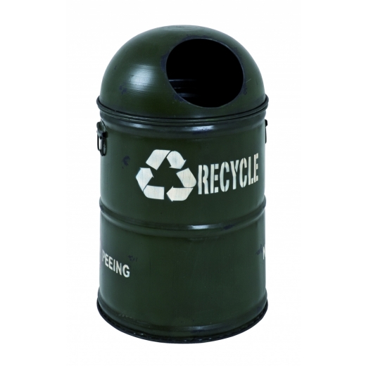 Odpadkový kôš Recyklo, 55 cm, čierna / biela - 1