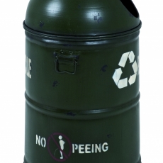 Odpadkový kôš Recyklo, 55 cm, čierna / biela - 2