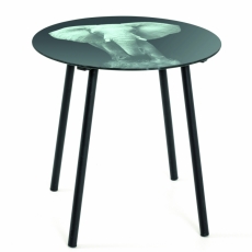Okrúhly stolík Elefa, 41 cm, čierna/sivá - 1