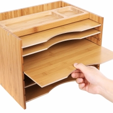 Organizér na dokumenty Lerry, 32 cm, bambus - 5