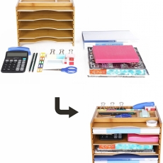Organizér na dokumenty Lerry, 32 cm, bambus - 6