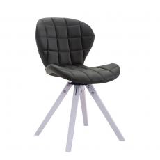 Otočná konferenční židle Nestea, bílá podnož, kůže - 2